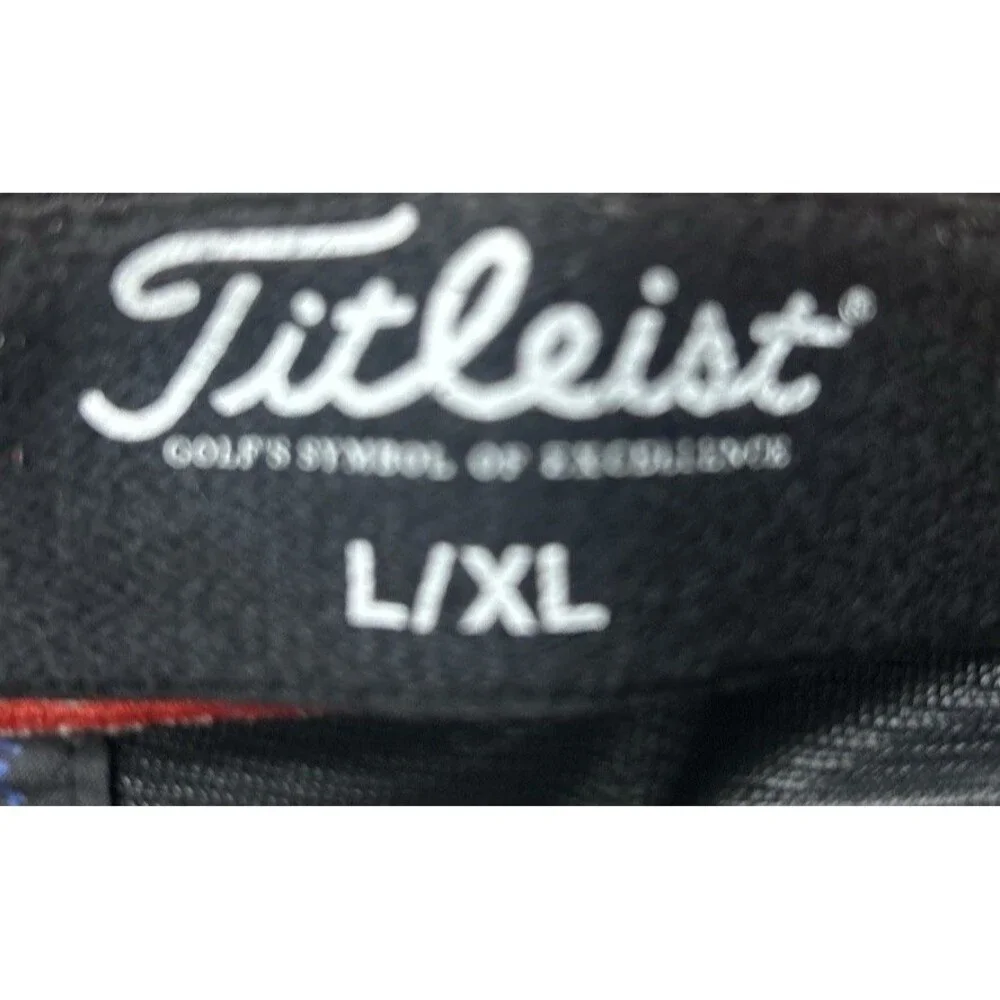 Titleist Golf Hat Cap Black Blue Script Pro V1 A-Flex Fitted L/XL FootJoy